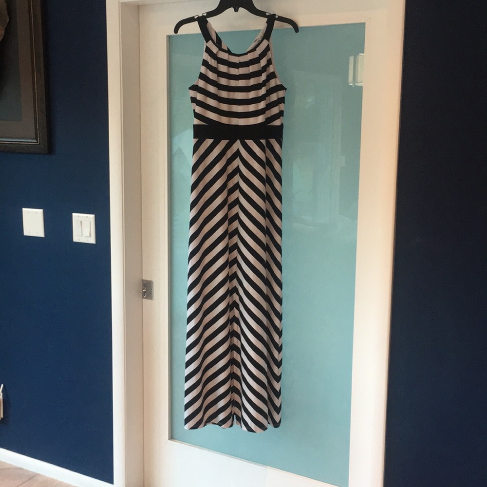 Sandra Darren striped maxi dress